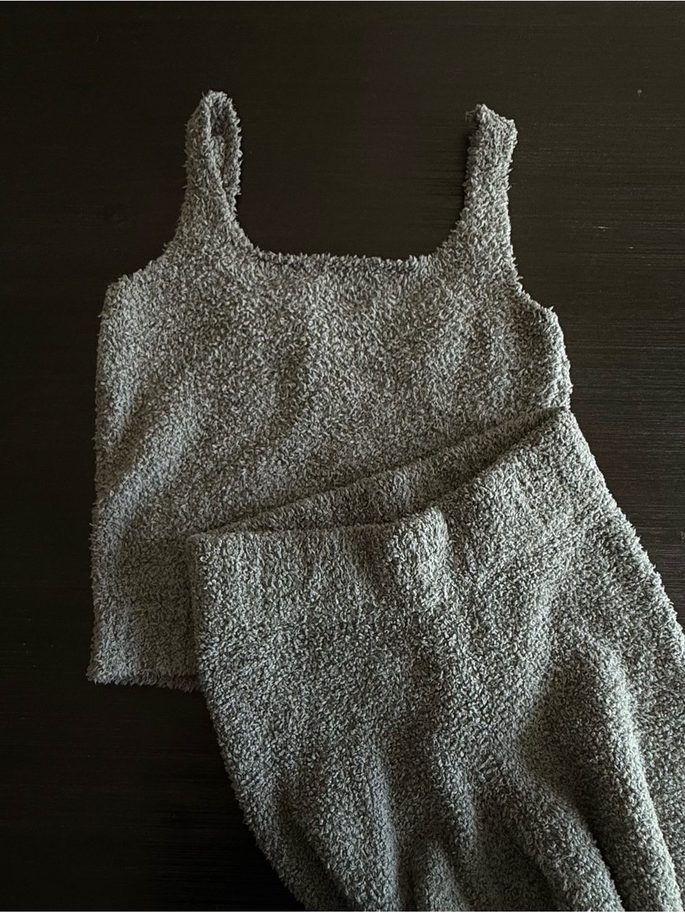 Skims Cozy Grey Loungewear Set
